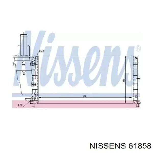 Радиатор 61858 Nissens