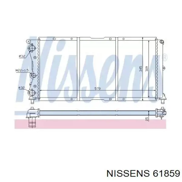 Радиатор 61859 Nissens