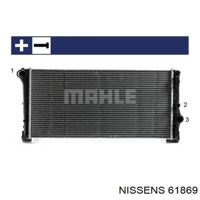 Radiador refrigeración del motor 61869 Nissens
