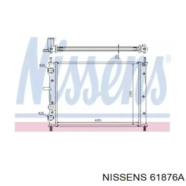 Радиатор 61876A Nissens