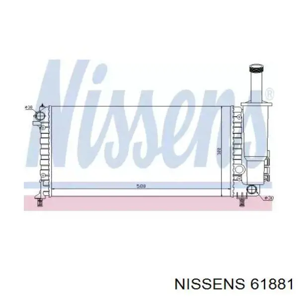 Радиатор 61881 Nissens