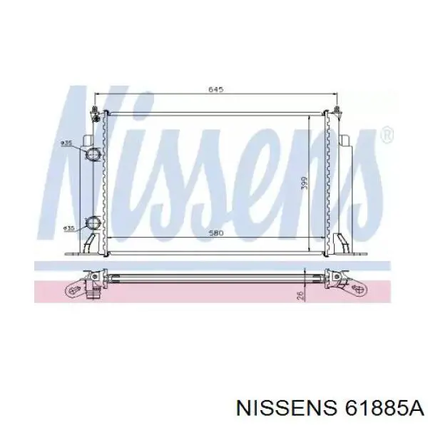 61885A Nissens радиатор