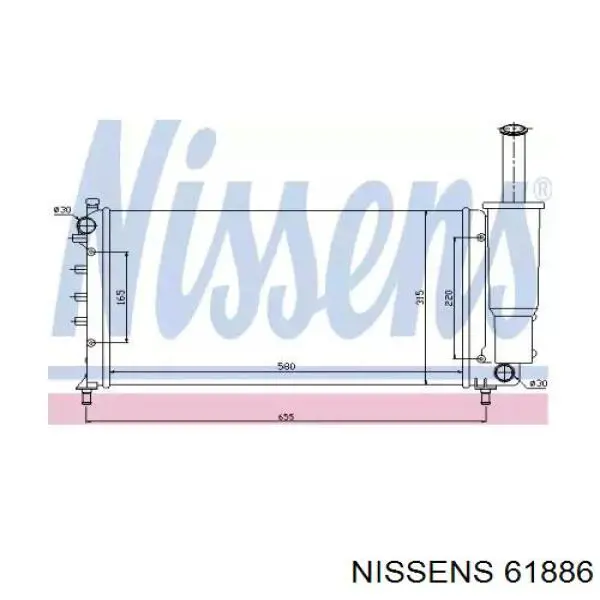 Радиатор 61886 Nissens