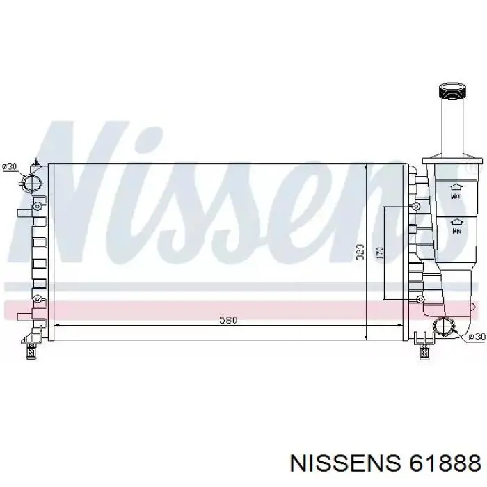 Радиатор 61888 Nissens