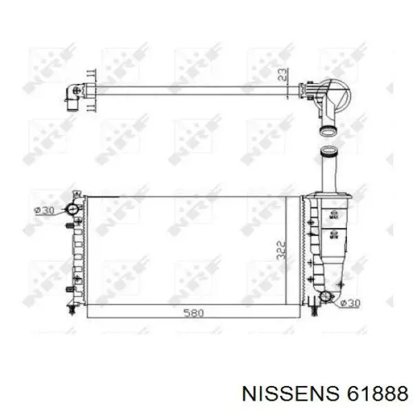 61888 Nissens Радиатор основной