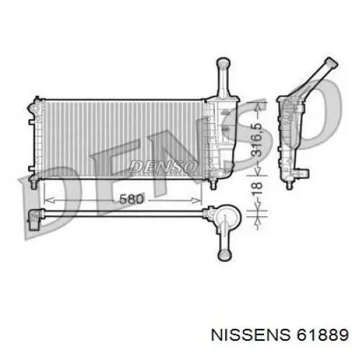 Радиатор 61889 Nissens