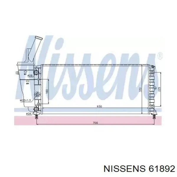 Радиатор 61892 Nissens