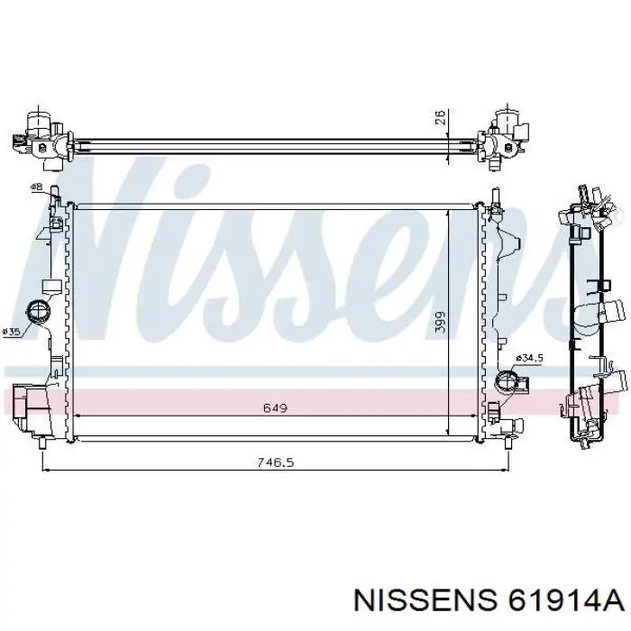 61914A Nissens радиатор