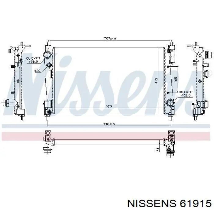 61915 Nissens радиатор