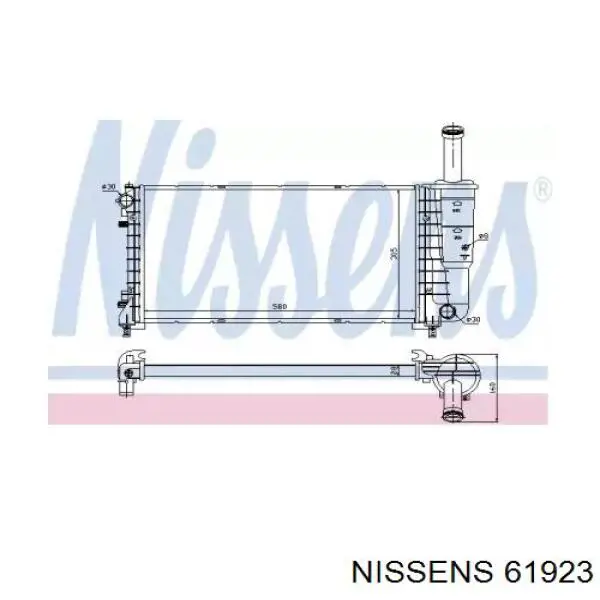 Радиатор 61923 Nissens