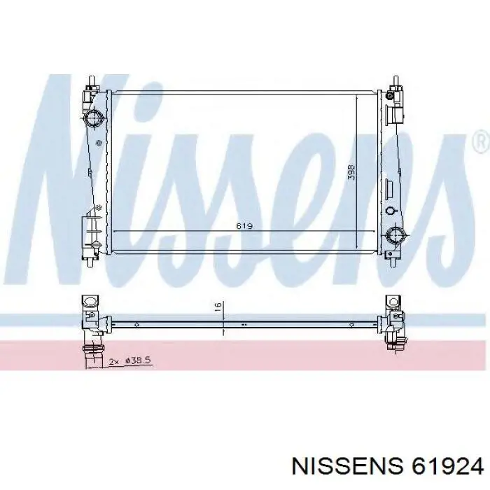 61924 Nissens Радиатор основной