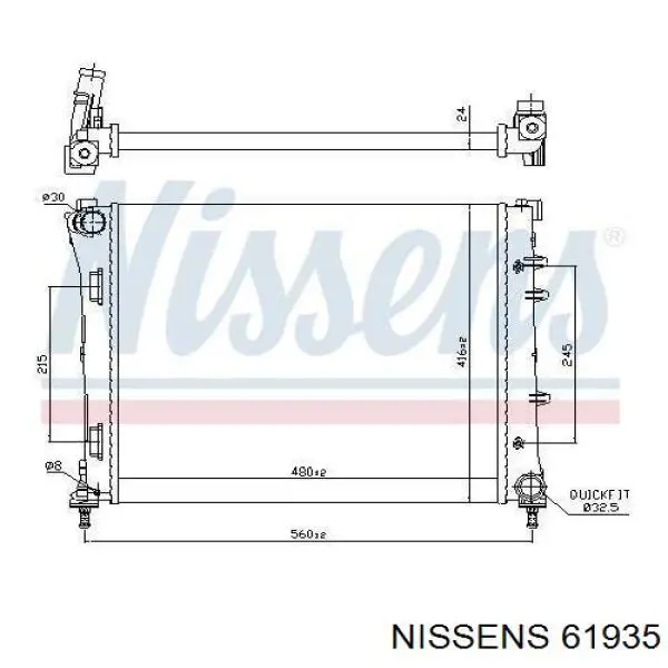 Радиатор 61935 Nissens