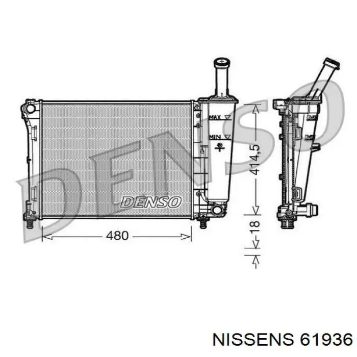 Радиатор 61936 Nissens