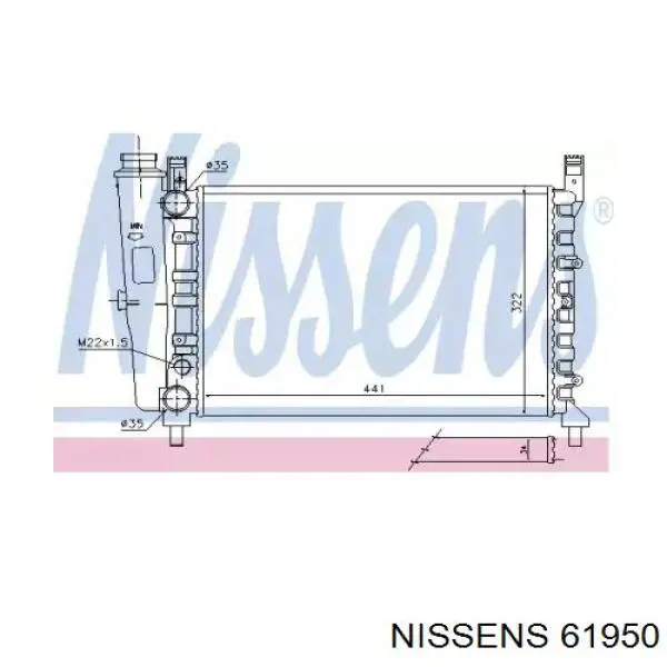 61950 Nissens радиатор