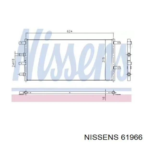 61966 Nissens трубка топливная, обратная от форсунок