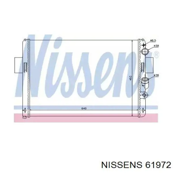 Радиатор 61972 Nissens