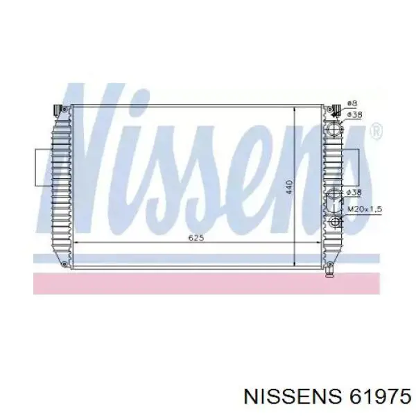 Радиатор 61975 Nissens