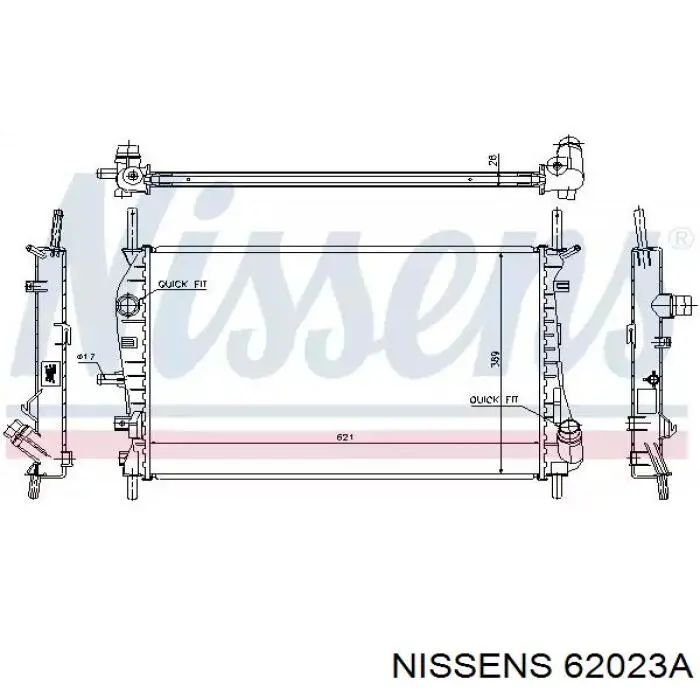 62023A Nissens радиатор