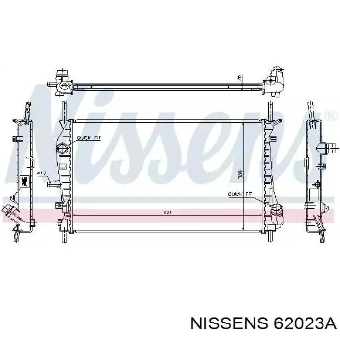 Радиатор 62023A Nissens