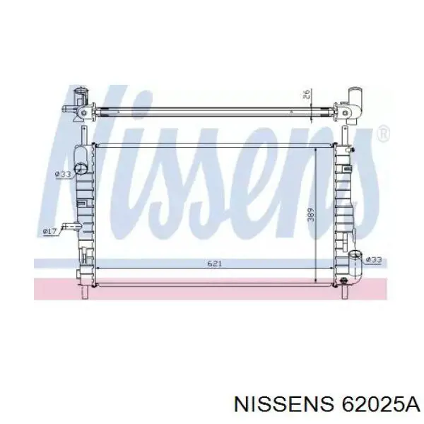 62025A Nissens радиатор