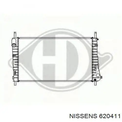 Радиатор охлаждения двигателя Nissens 620411 цена, от 90.69 USD