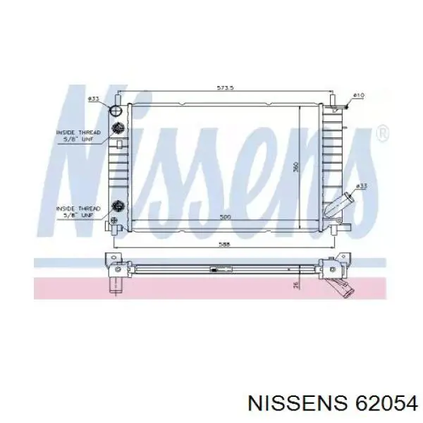 Радиатор 62054 Nissens