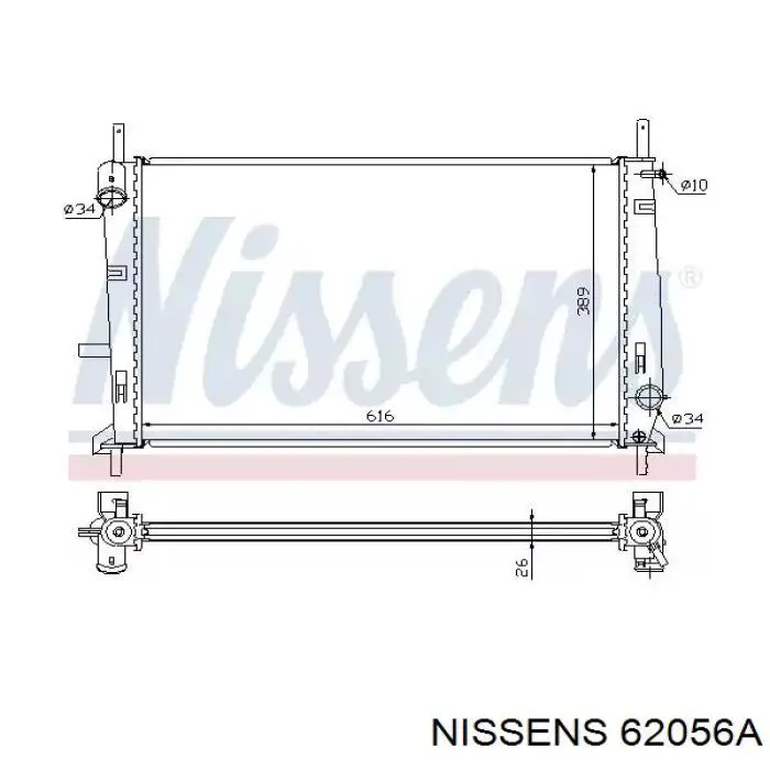 62056A Nissens радиатор