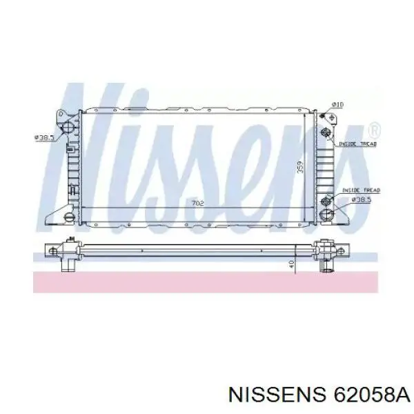 Радиатор 62058A Nissens