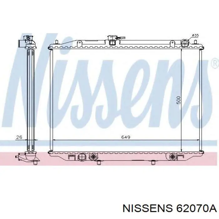 Купить 214100F521 Nissan/Infiniti Радиатор водяной