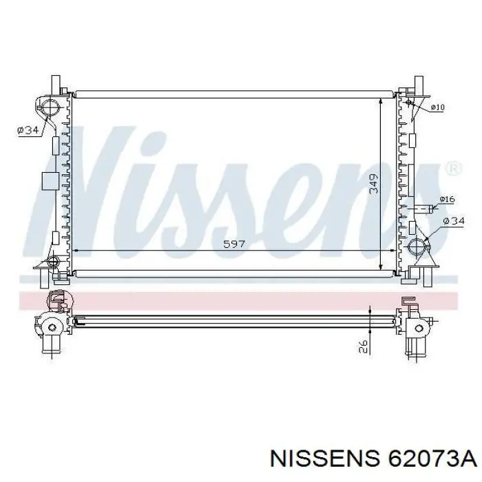 62073A Nissens радиатор