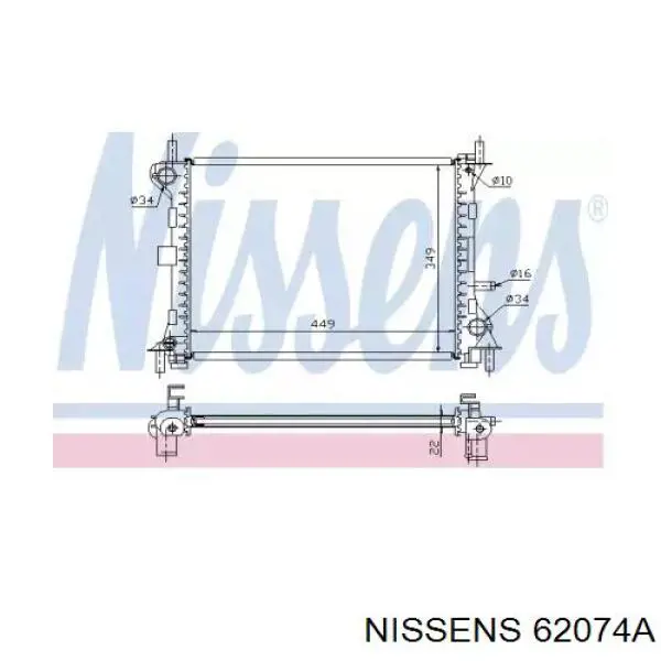 62074A Nissens радиатор