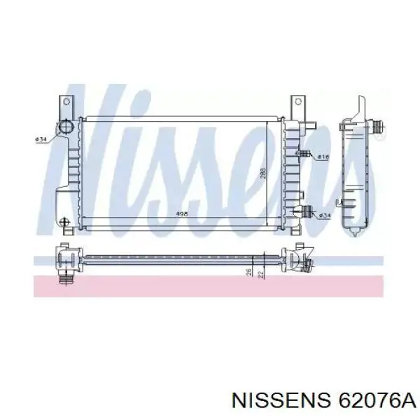 Радиатор 62076A Nissens