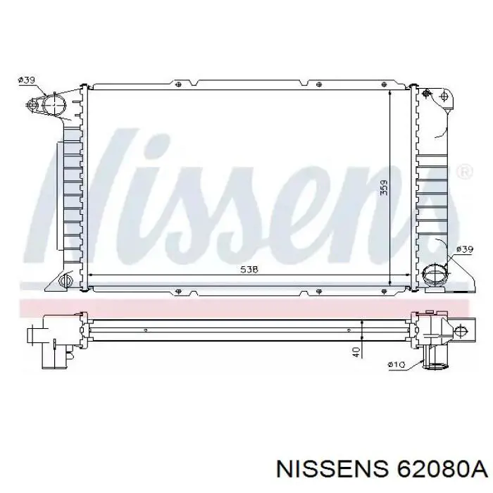 Радиатор 62080A Nissens