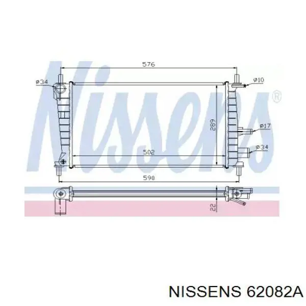 62082A Nissens радиатор