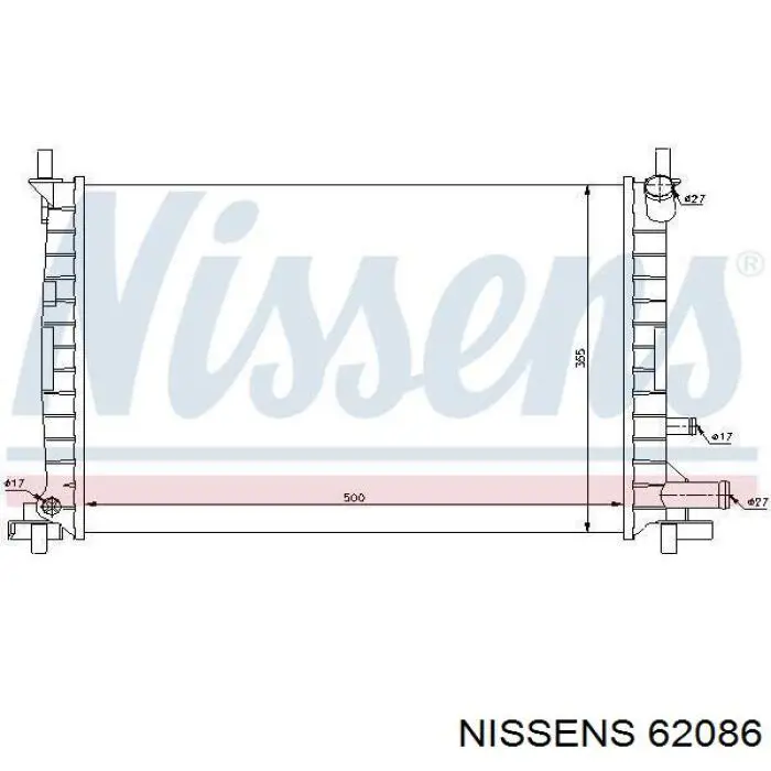 62086 Nissens радиатор