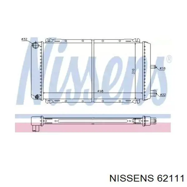 62111 Nissens радиатор