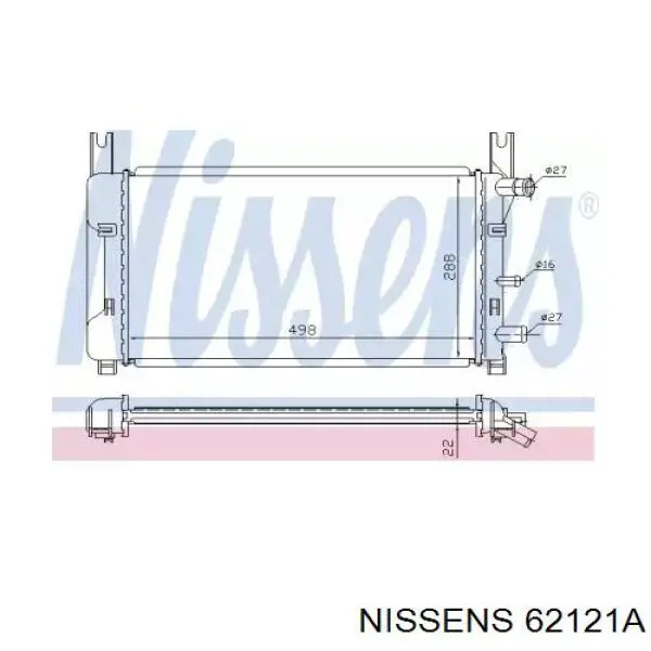 Радиатор 62121A Nissens