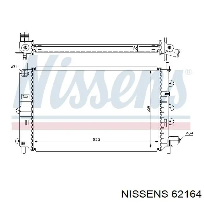 Радиатор 62164 Nissens