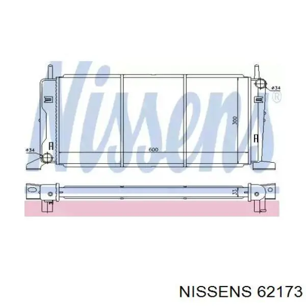 Радиатор 62173 Nissens