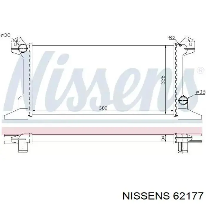 Радиатор 62177 Nissens