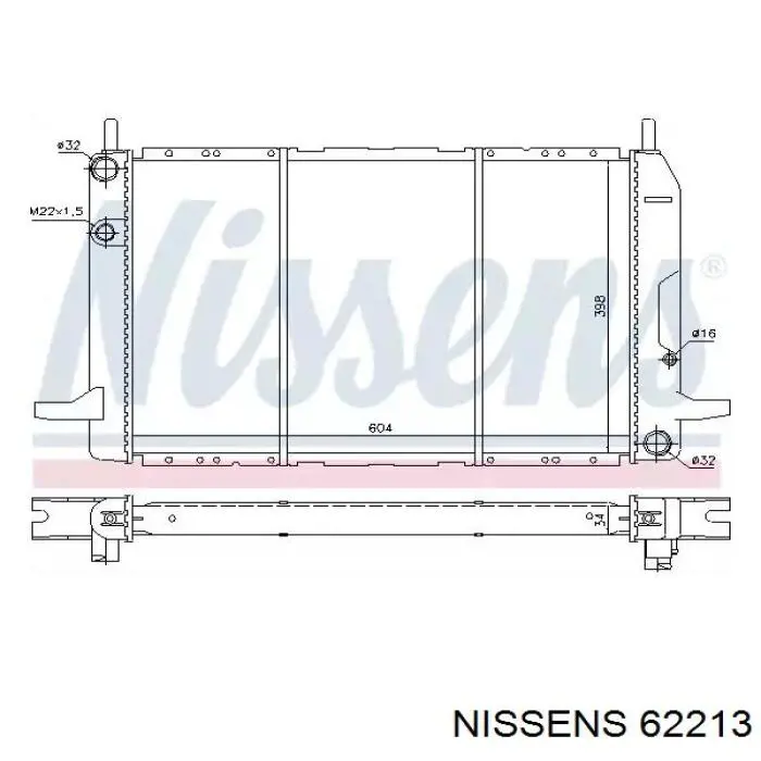 Радиатор 62213 Nissens