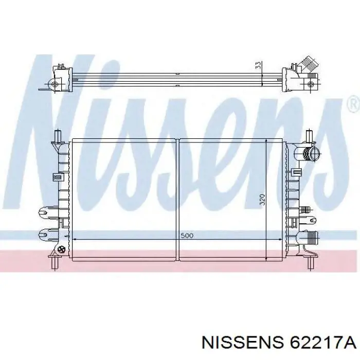 62217A Nissens Радиатор основной