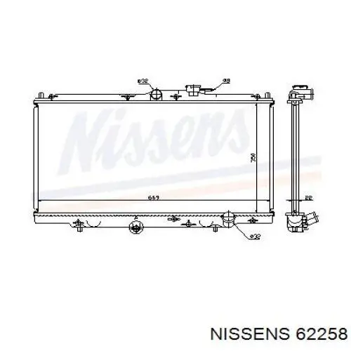 62258 Nissens Радиатор основной
