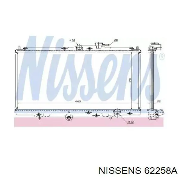 Радиатор 62258A Nissens