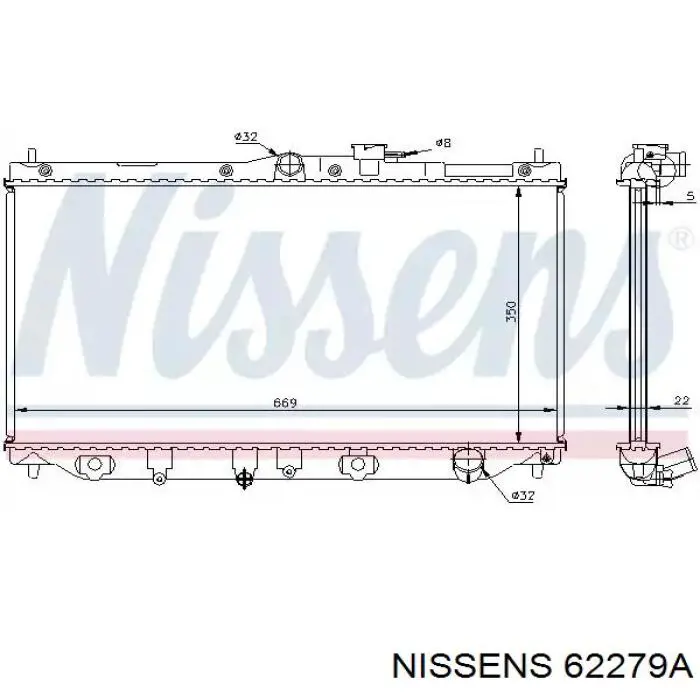 62279A Nissens радиатор