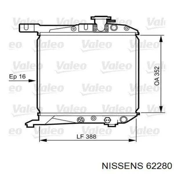 Радиатор 62280 Nissens