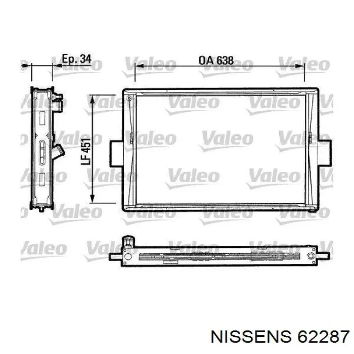 Радиатор 62287 Nissens