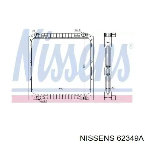 62349A Nissens радиатор