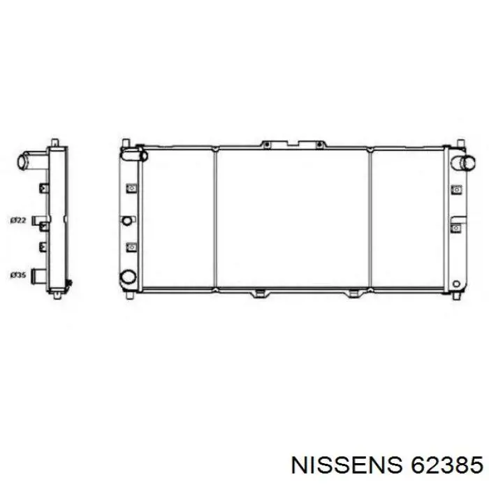 Радиатор 62385 Nissens