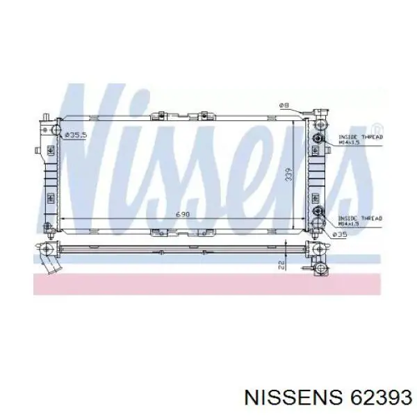 Радиатор 62393 Nissens